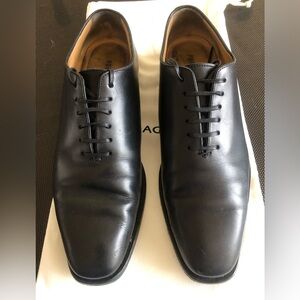 Women’s  Ferragamo Black Leather Oxford Dress Shoes